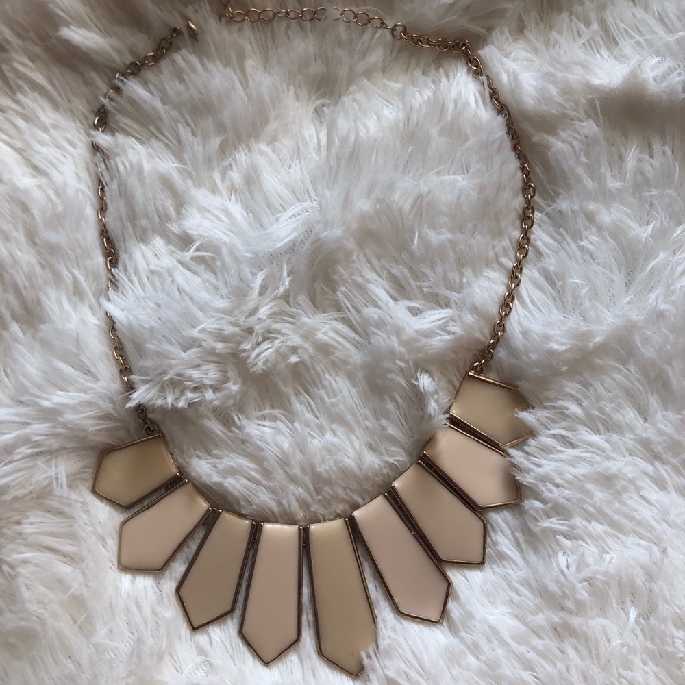 Beige Geometric Necklace